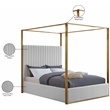 Meridian Furniture Jones White Vegan Leather King Bed