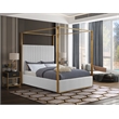 Meridian Furniture Jones White Vegan Leather King Bed