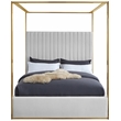 Meridian Furniture Jones White Vegan Leather King Bed