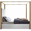 Meridian Furniture Jones White Vegan Leather King Bed