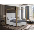 Meridian Furniture Jones White Vegan Leather King Bed