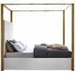 Meridian Furniture Jones White Vegan Leather Queen Bed