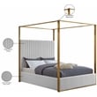 Meridian Furniture Jones White Vegan Leather Queen Bed
