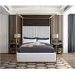 Meridian Furniture Jones White Vegan Leather Queen Bed