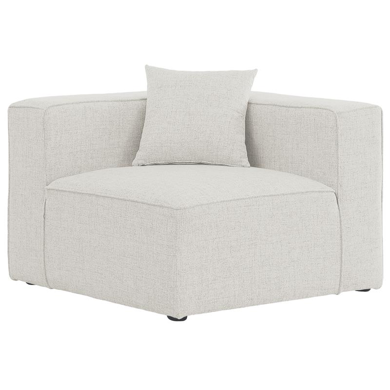 Meridian Furniture Cube Cream Durable Linen Modular Component