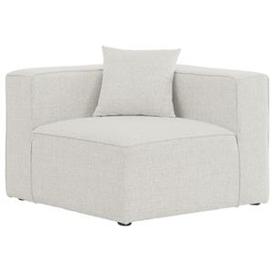 Meridian Furniture Cube Cream Durable Linen Modular Component
