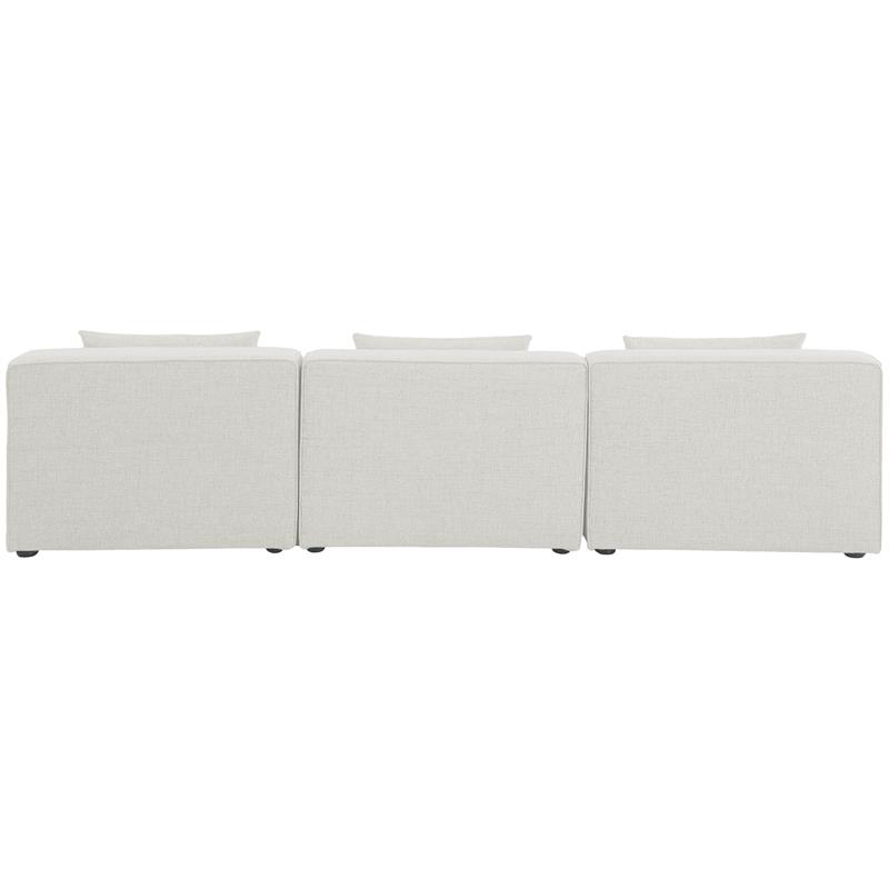 Meridian Furniture Cube Cream Durable Linen Modular Sofa