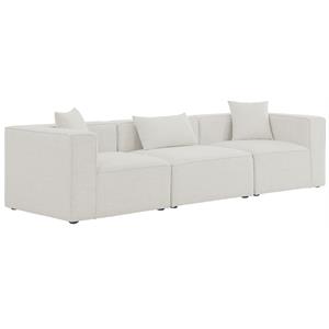 Meridian Furniture Cube Cream Durable Linen Modular Sofa