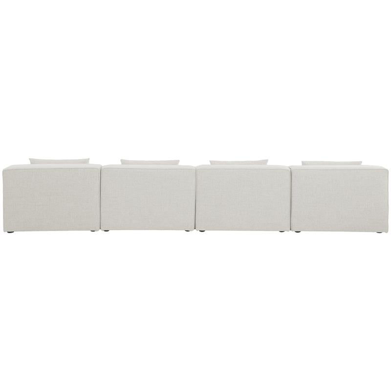 Meridian Furniture Cube Cream Durable Linen Modular Sofa