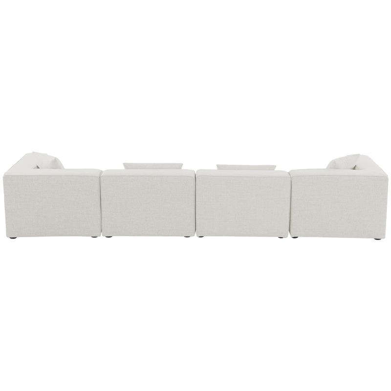 Meridian Furniture Cube Cream Durable Linen Modular Sofa