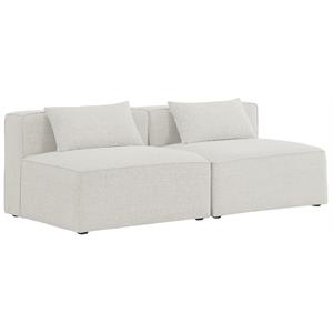 Meridian Furniture Cube Cream Durable Linen Modular Sofa
