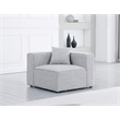 Meridian Furniture Cube Grey Durable Linen Modular Component