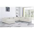 Meridian Furniture Cube Cream Durable Linen Modular Sectional