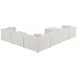 Meridian Furniture Cube Cream Durable Linen Modular Sectional