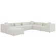 Meridian Furniture Cube Cream Durable Linen Modular Sectional