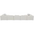 Meridian Furniture Cube Cream Durable Linen Modular Sectional