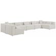 Meridian Furniture Cube Cream Durable Linen Modular Sectional