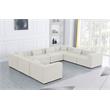 Meridian Furniture Cube Cream Durable Linen Modular Sectional