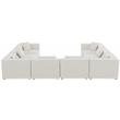 Meridian Furniture Cube Cream Durable Linen Modular Sectional