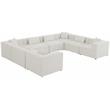Meridian Furniture Cube Cream Durable Linen Modular Sectional