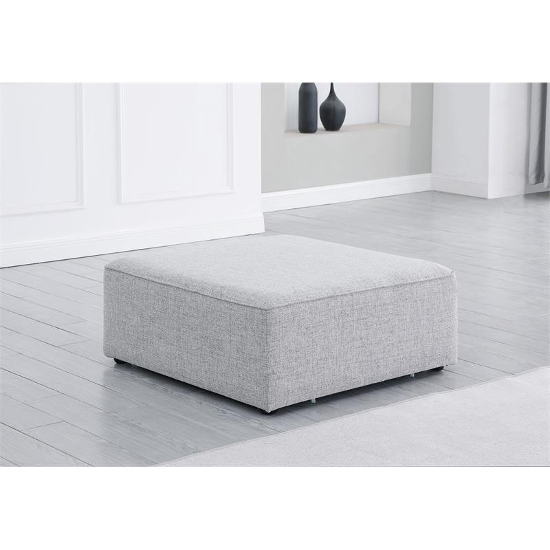 Meridian Furniture Cube Grey Durable Linen Modular Component