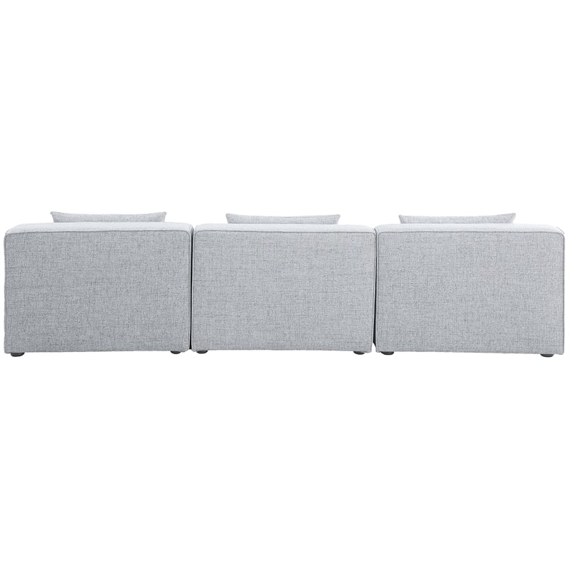 Meridian Furniture Cube Grey Durable Linen Modular Sofa
