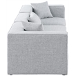 Meridian Furniture Cube Grey Durable Linen Modular Sofa