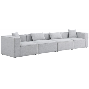 Meridian Furniture Cube Grey Durable Linen Modular Sofa
