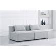 Meridian Furniture Cube Grey Durable Linen Modular Sofa