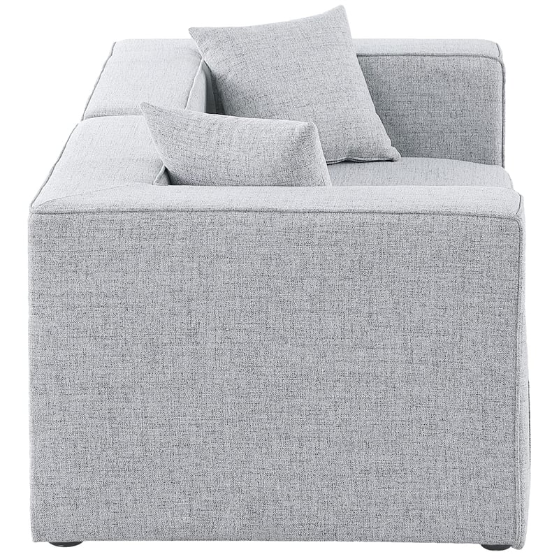 Meridian Furniture Cube Grey Durable Linen Modular Sofa