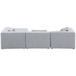 Meridian Furniture Cube Grey Durable Linen Modular Sectional