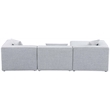 Meridian Furniture Cube Grey Durable Linen Modular Sectional