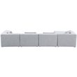 Meridian Furniture Cube Grey Durable Linen Modular Sectional