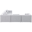 Meridian Furniture Cube Grey Durable Linen Modular Sectional