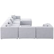 Meridian Furniture Cube Grey Durable Linen Modular Sectional