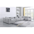 Meridian Furniture Cube Grey Durable Linen Modular Sectional