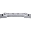 Meridian Furniture Cube Grey Durable Linen Modular Sectional