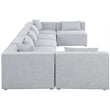 Meridian Furniture Cube Grey Durable Linen Modular Sectional