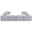 Meridian Furniture Cube Grey Durable Linen Modular Sectional