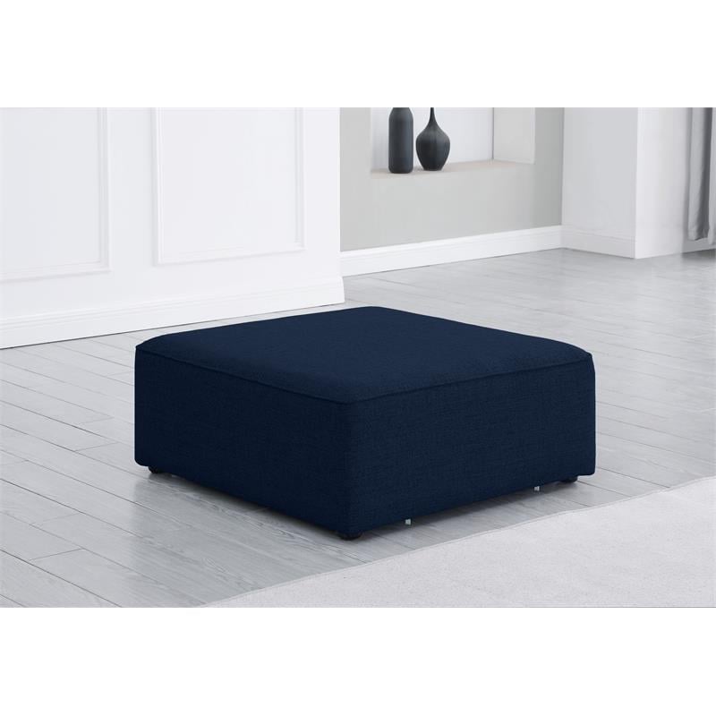 Meridian Furniture Cube Navy Durable Linen Modular Component