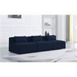 Meridian Furniture Cube Navy Durable Linen Modular Sofa