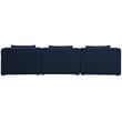 Meridian Furniture Cube Navy Durable Linen Modular Sofa
