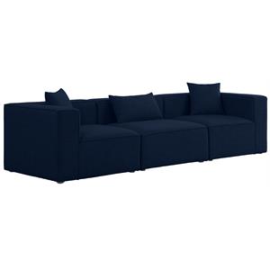 Meridian Furniture Cube Navy Durable Linen Modular Sofa