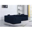 Meridian Furniture Cube Navy Durable Linen Modular Sectional
