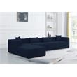 Meridian Furniture Cube Navy Durable Linen Modular Sectional