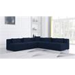 Meridian Furniture Cube Navy Durable Linen Modular Sectional