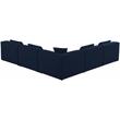 Meridian Furniture Cube Navy Durable Linen Modular Sectional