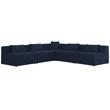 Meridian Furniture Cube Navy Durable Linen Modular Sectional