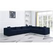 Meridian Furniture Cube Navy Durable Linen Modular Sectional