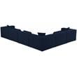 Meridian Furniture Cube Navy Durable Linen Modular Sectional